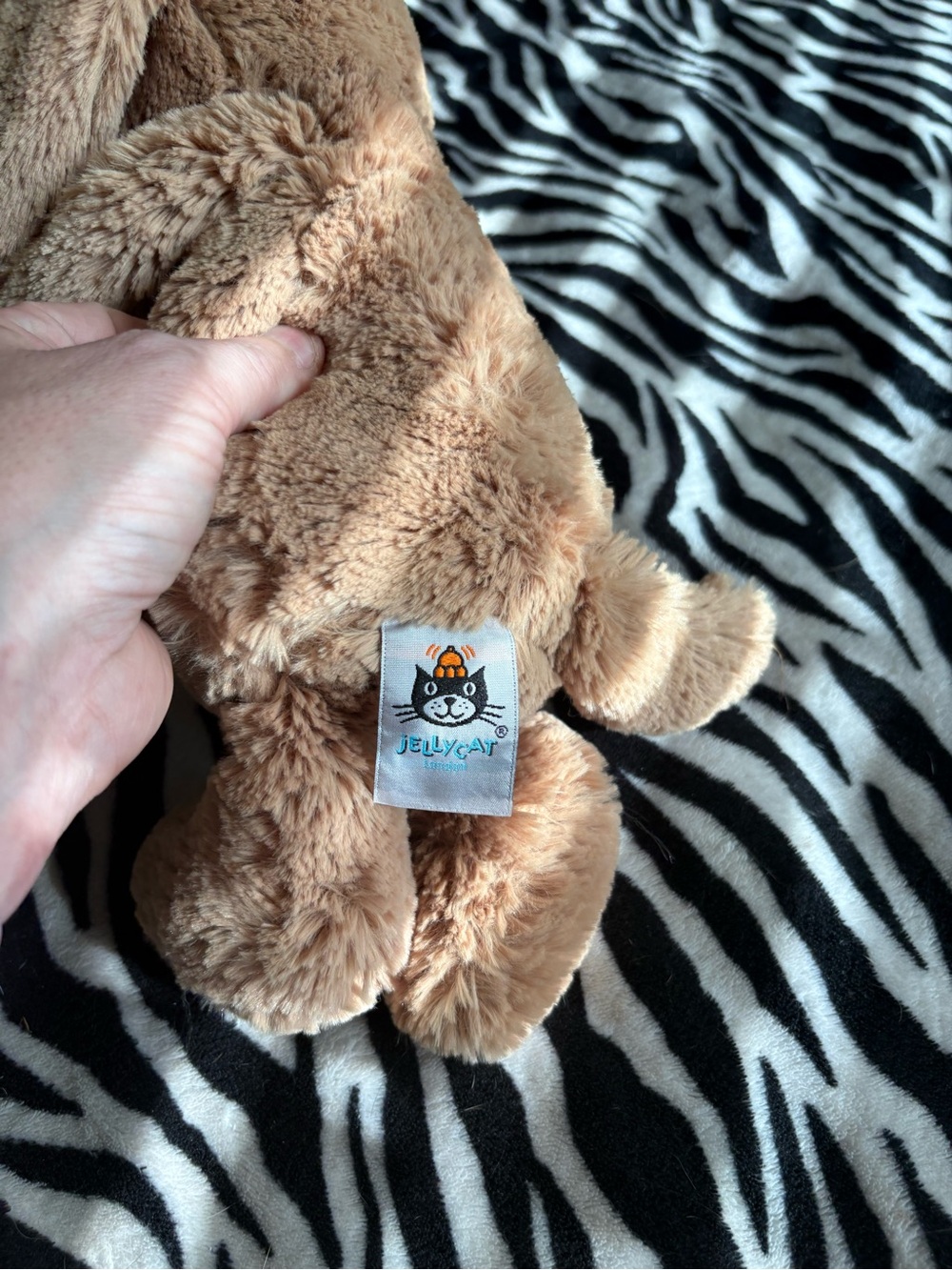 Jellycat Tan Plush Dog Stuffed Animal - Picture 4 of 5
